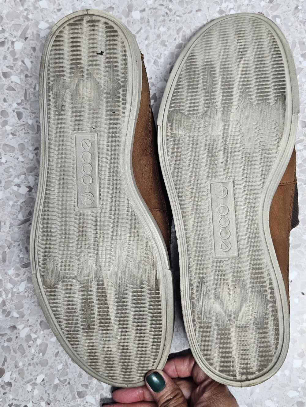ECCO 1963 Collin Perforated Leather Slip On Shoes Mens Size: 10 Brown Comfort - Picture 14 of 14